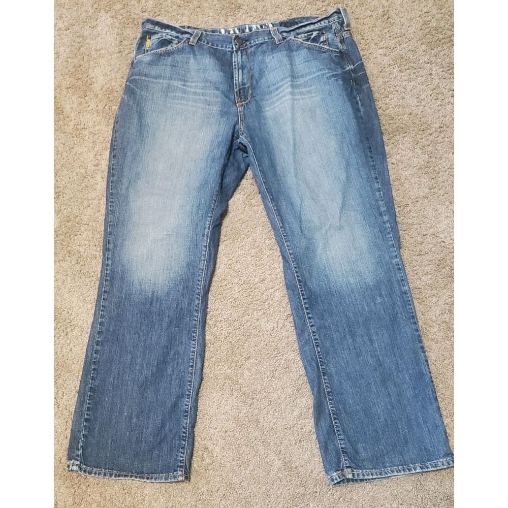 Nautica Jeans Men's Size 42x32 Straight Distressed‎ Denim Blue Jeans